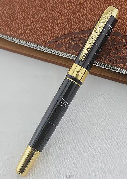 Jinhao 250 черный Золотой резьба перьевые ручки высокого качества Nib Роскошные чернила офисная деловая Ручка высокого класса студенческий подарок перо ручка - Цвет: W