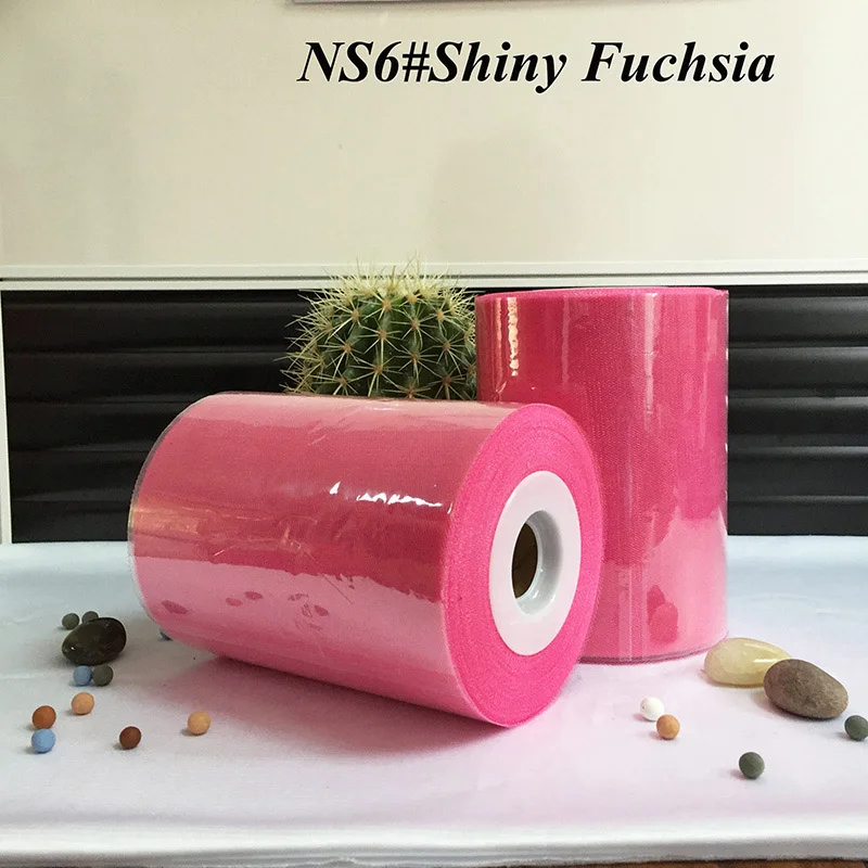 Высокое качество 22 Цвета 100 ярдов Мерцающий Тюль Rolls - Цвет: Shiny Fuchsia