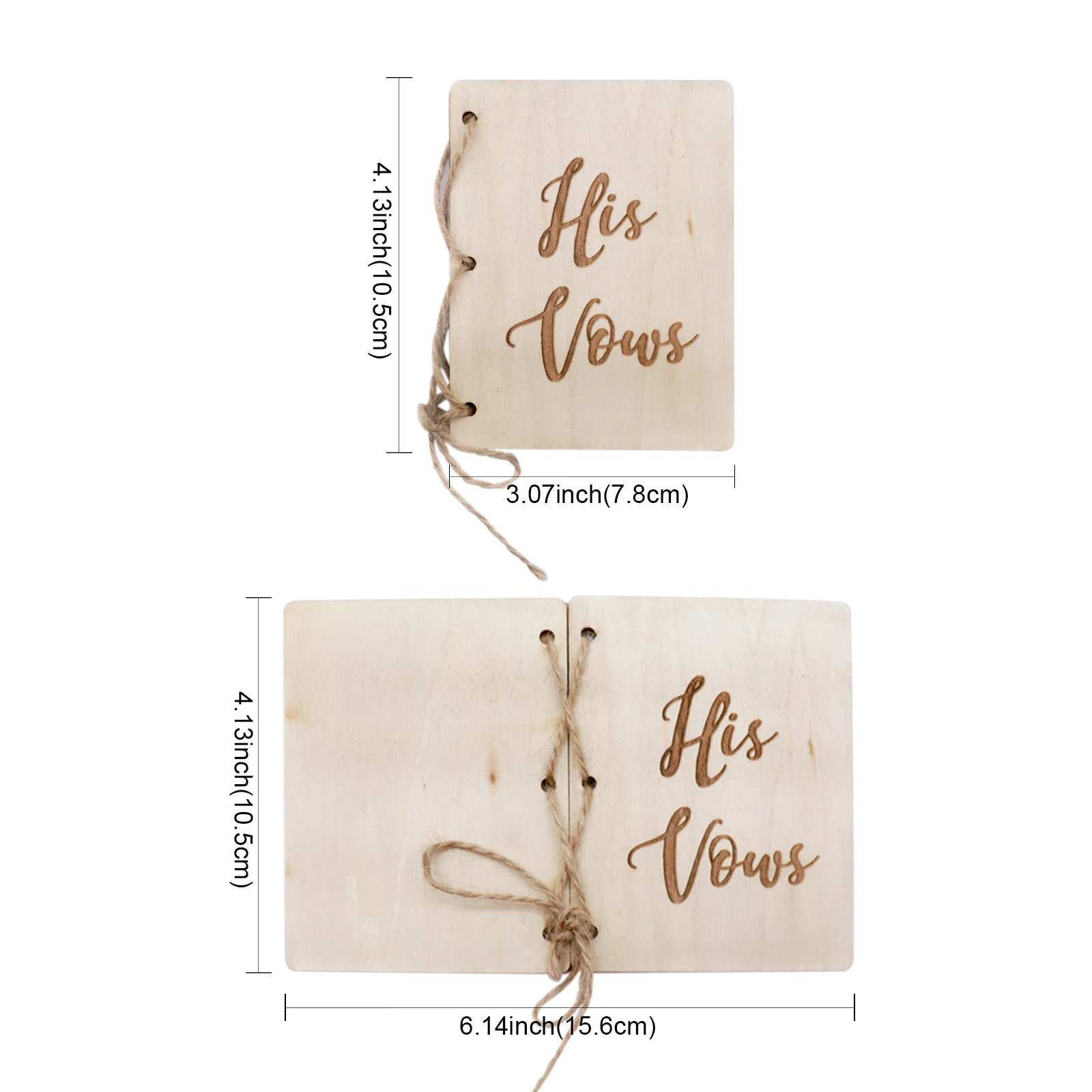 7 8*10 5 см деревянные Свадебные книги свадебные украшения его Vows Book Her Set