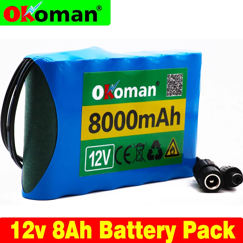 2019 Новый 12V аккумулятор 8Ah 18650 перезаряжаемый комплект литий ионных батарей