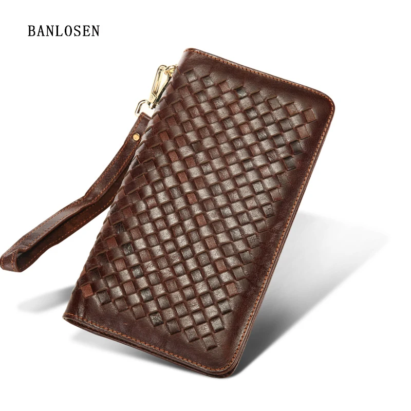 Роскошный брендовый клатч мужской кошелек винтажные кошельки ручной работы из