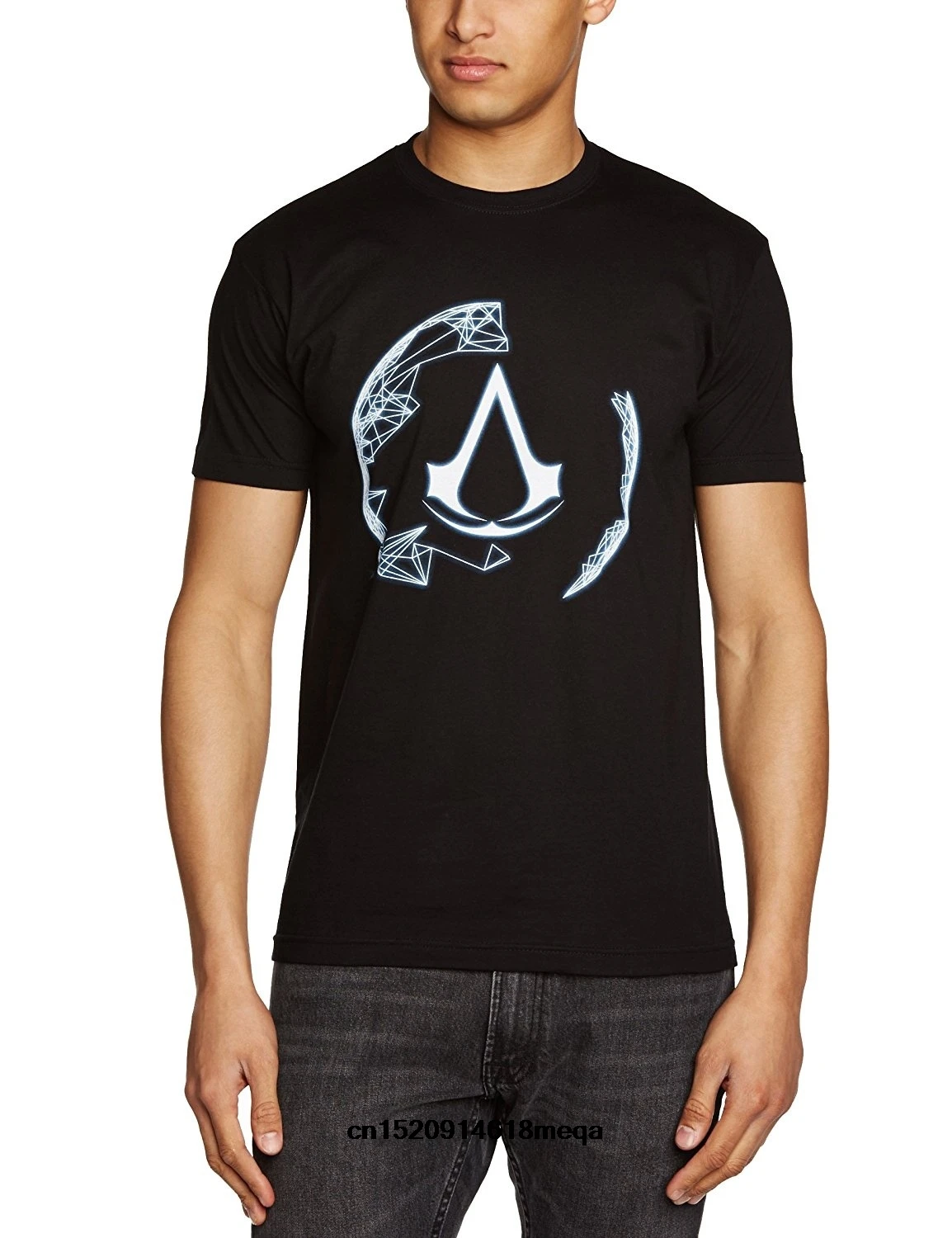 Мужская Черная графическая футболка унисекс забавная рубашка с коротким рукавом