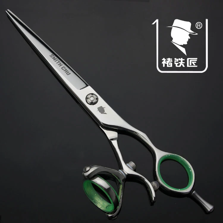 6.0 in. Professional Hairdressing Scissors 62HRC JP440C Straight cutting rotating handle free shipping by Hong Kong post air | Красота и