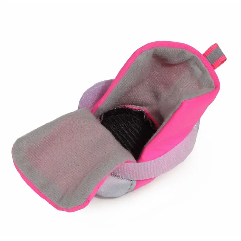 Зимняя нескользящая обувь для собак 4 шт. толстые теплые ботинки от снега и дождя