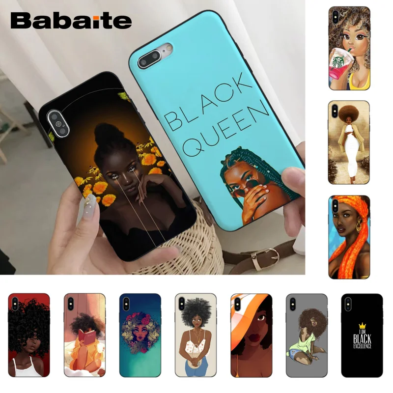 Роскошный Высокий чехол для телефона Babaite Queen афро меланин поппин черная девушка