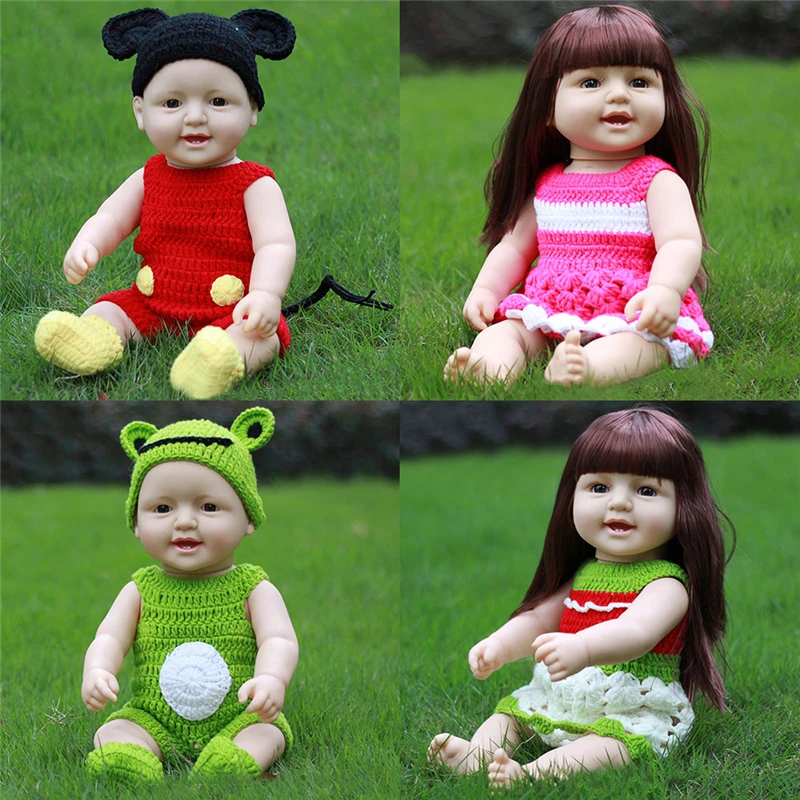 Мягкие силиконовые 20 дюймов реалистичные новорожденные дети девочка Мода