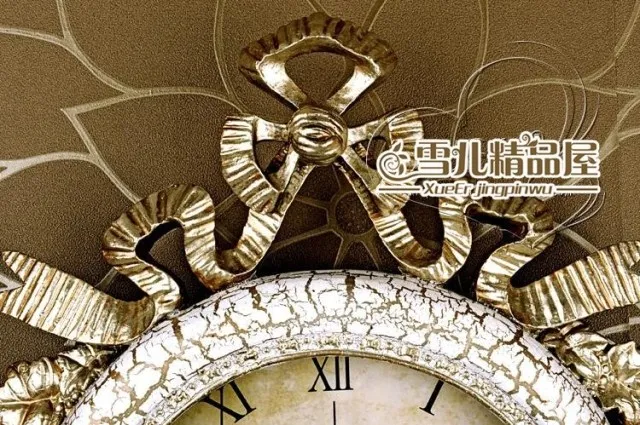 Европейский Сад Ретро часы комната ультра тихие Смола декоративная стена