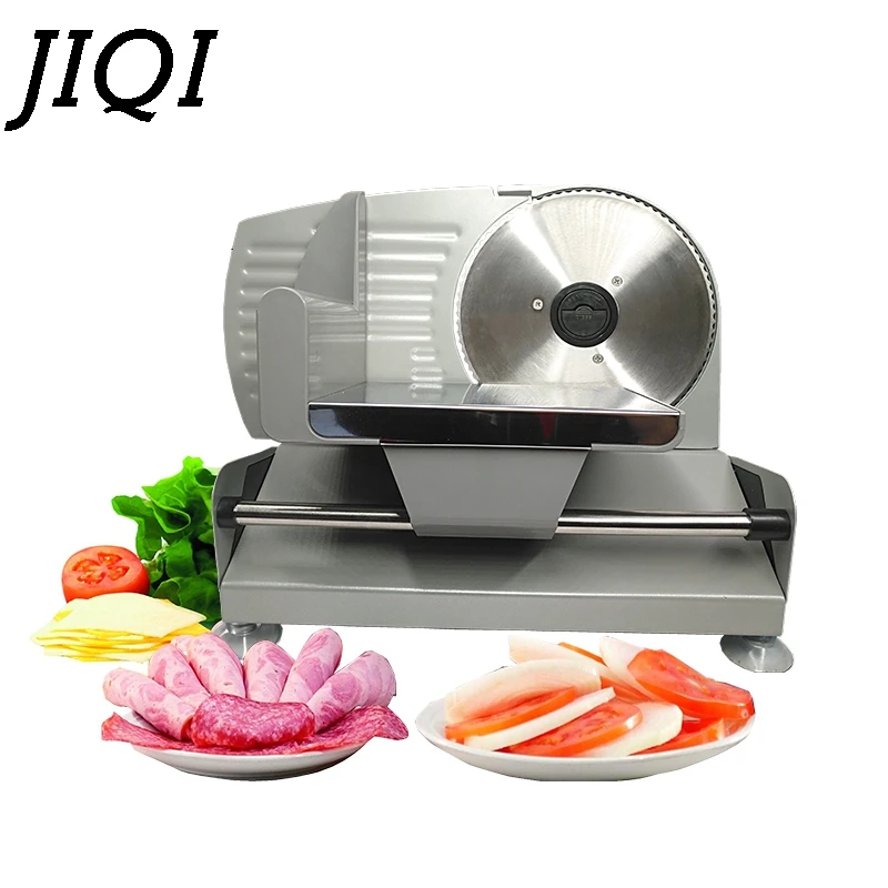 JIQI 110 В/220 В электрическая мясорубка, рулон баранины, резак замороженной говядины, машина для нарезки овощей из ягненка, измельчитель из нержавеющей стали
