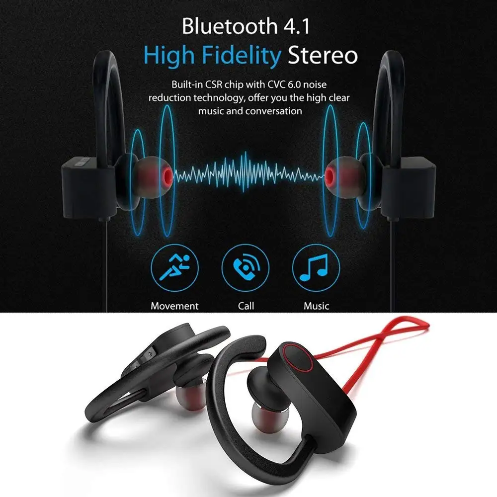 Беспроводные Bluetooth наушники с отличной низкой звуковой частотой Спортивная