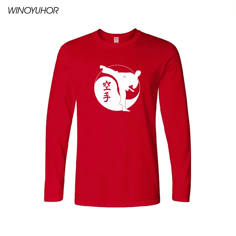 

Japanese Karate Print T-shirt Men Funny Martial Art Instructor Gift T Shirts Hip Hop Long Sleeve Tee Tops Camisetas