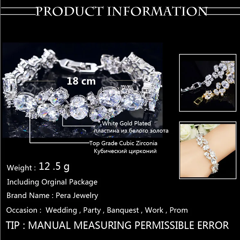 Pera сверкающие женские ювелирные изделия для помолвки серебряного цвета большие