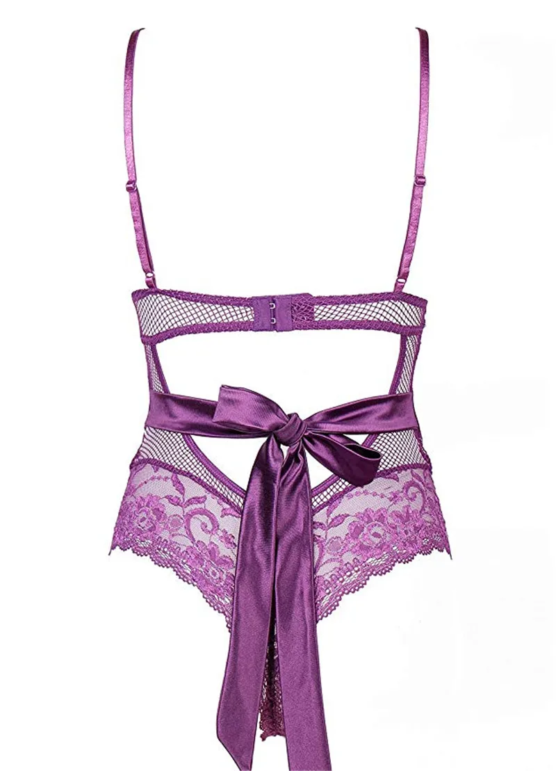 Женское нижнее белье Тедди кружевные чашки мини Babydoll сексуальное цельное