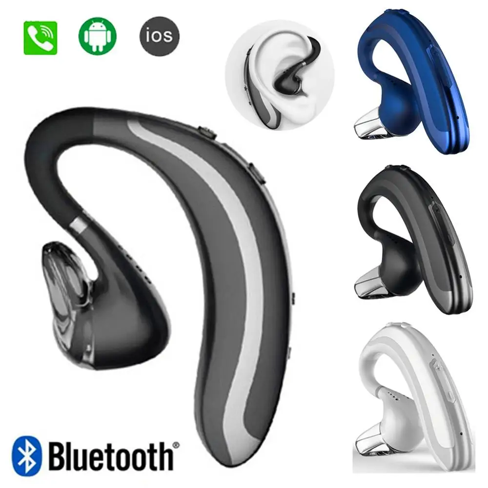 Шумоподавляющие Bluetooth наушники беспроводные водонепроницаемые с ушным крючком
