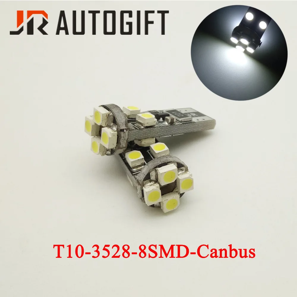 50 шт. Автомобильные светодиодные лампы Canbus T10 3528 8Smd 24 в 12 В 8 светодиодный без