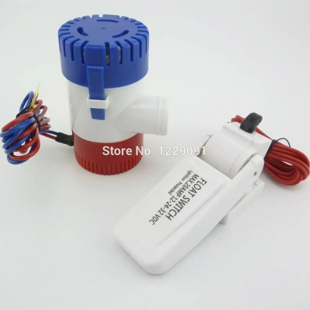 Электрический 500GPH Трюмный насос DC 12v 24v погружной морской для лодки каяк с
