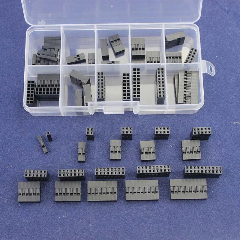 Двухрядный Dupont комплект 1 P/2*2/2*3/2*4/2*5/2*6/2*7/2*8/2*9/2* 10Pin корпус пластиковый корпус клемма Перемычка провода СОЕДИНИТЕЛЬ НАБОР