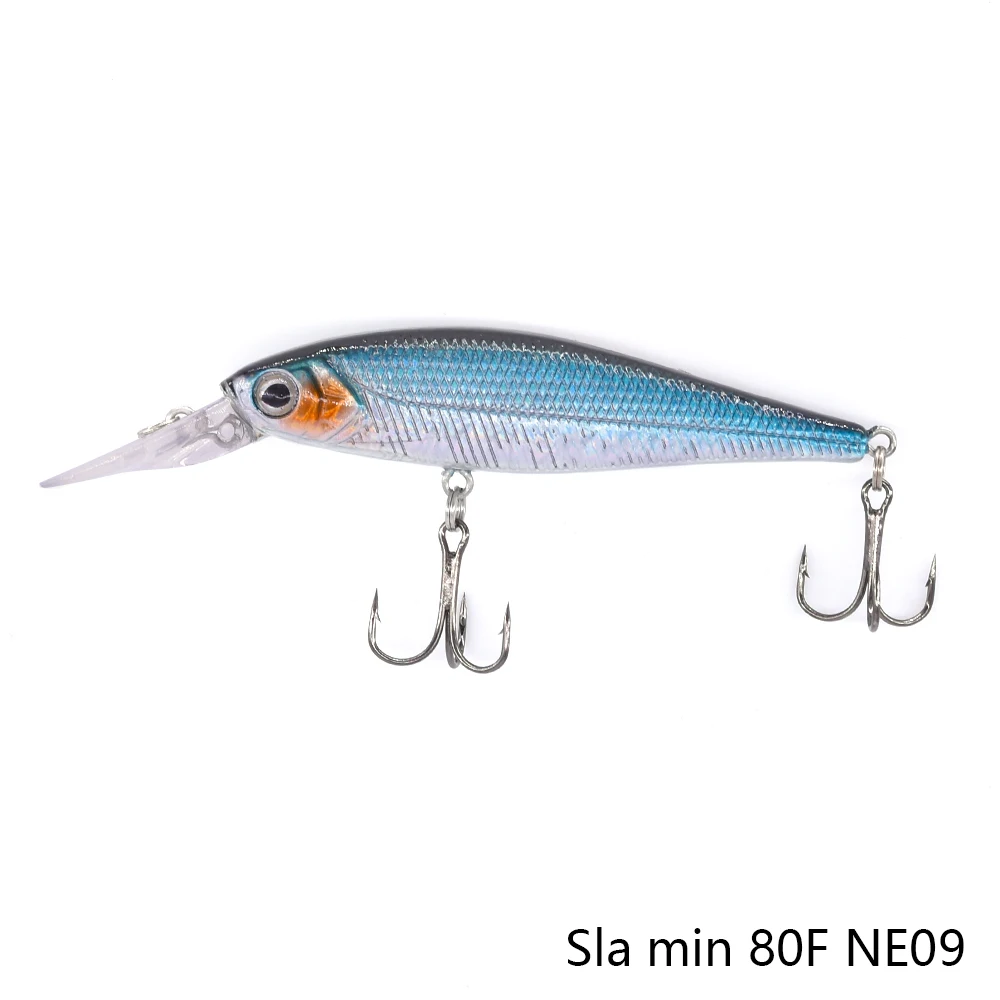 Sla min 80F NE09 MAKEBASS 3,15 дюймов/0,33 унций Гольян плавающие бионические жесткие приманки | искусственные рыболовные приманки воблеры рыболовные снасти для форели и т. Д - Цвет: Sla min 80F NE09