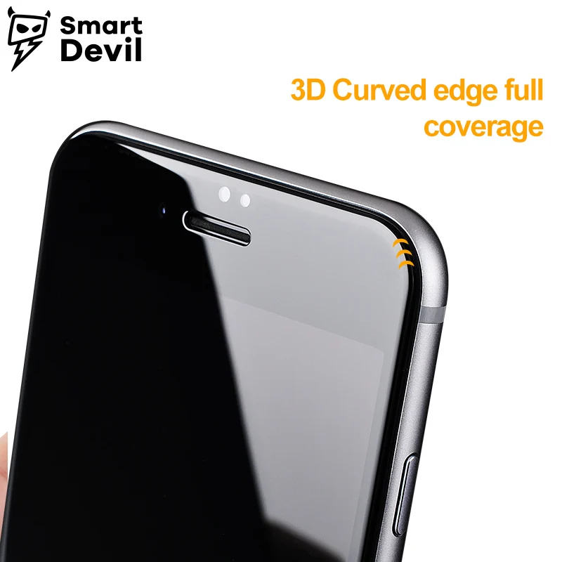 SmartDevil 3D мягкий край Полное покрытие закаленное стекло для iphone X 6 6s 7 8 plus Защитная пленка для экрана телефона 9H жесткий защитный