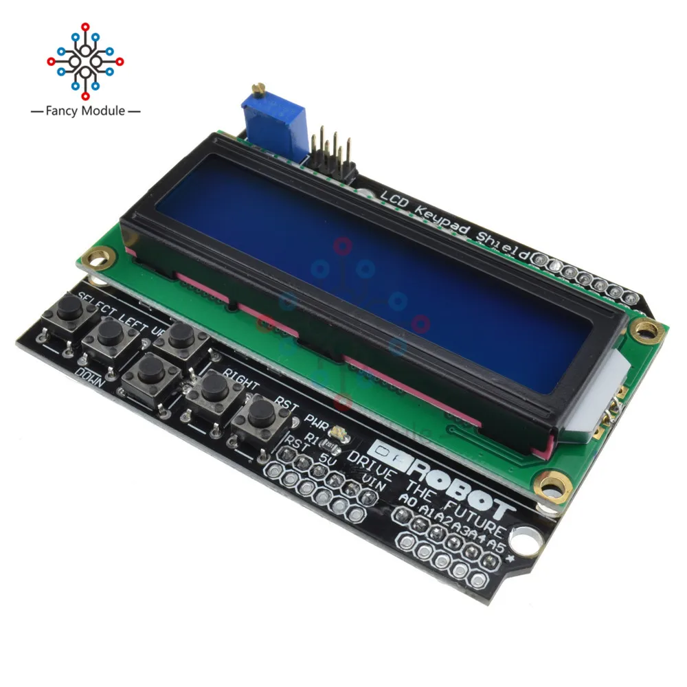 Экран с клавиатурой ЖК 1602 для Arduino ЖК-дисплей ATMEGA328 ATMEGA2560 Raspberry Pi синий экран