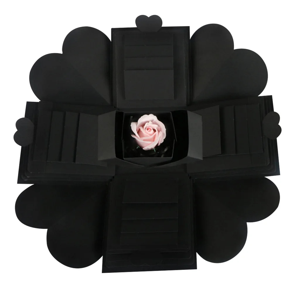A1 Without flower DIY День Святого Валентина обручение юбилей коробки для подарков взрыв Подарочная коробка скрапбук фотоальбом коробка - Цвет: A1 Without flower