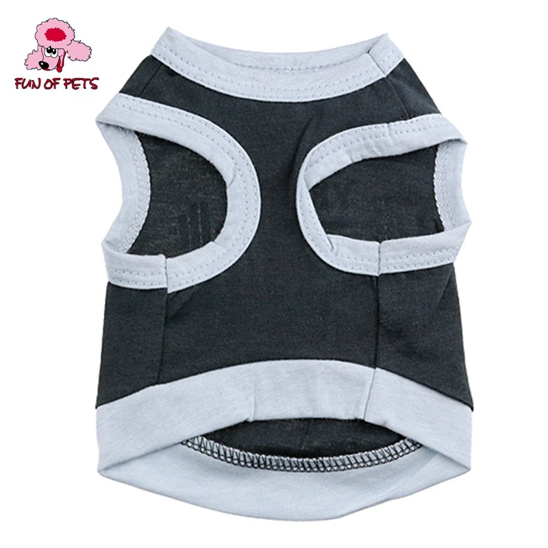 2017 чистый хлопок милый жилет с рисунком для домашних животных собак милая серая