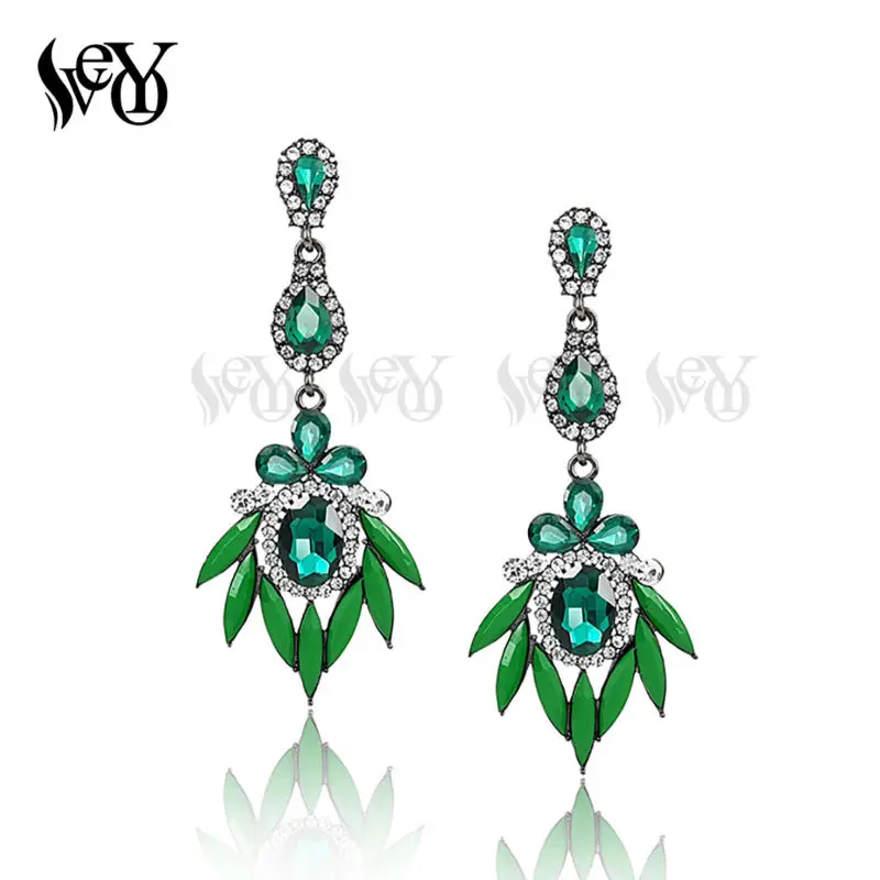 Женские акриловые серьги VEYO элегантные длинные со стразами | Украшения и