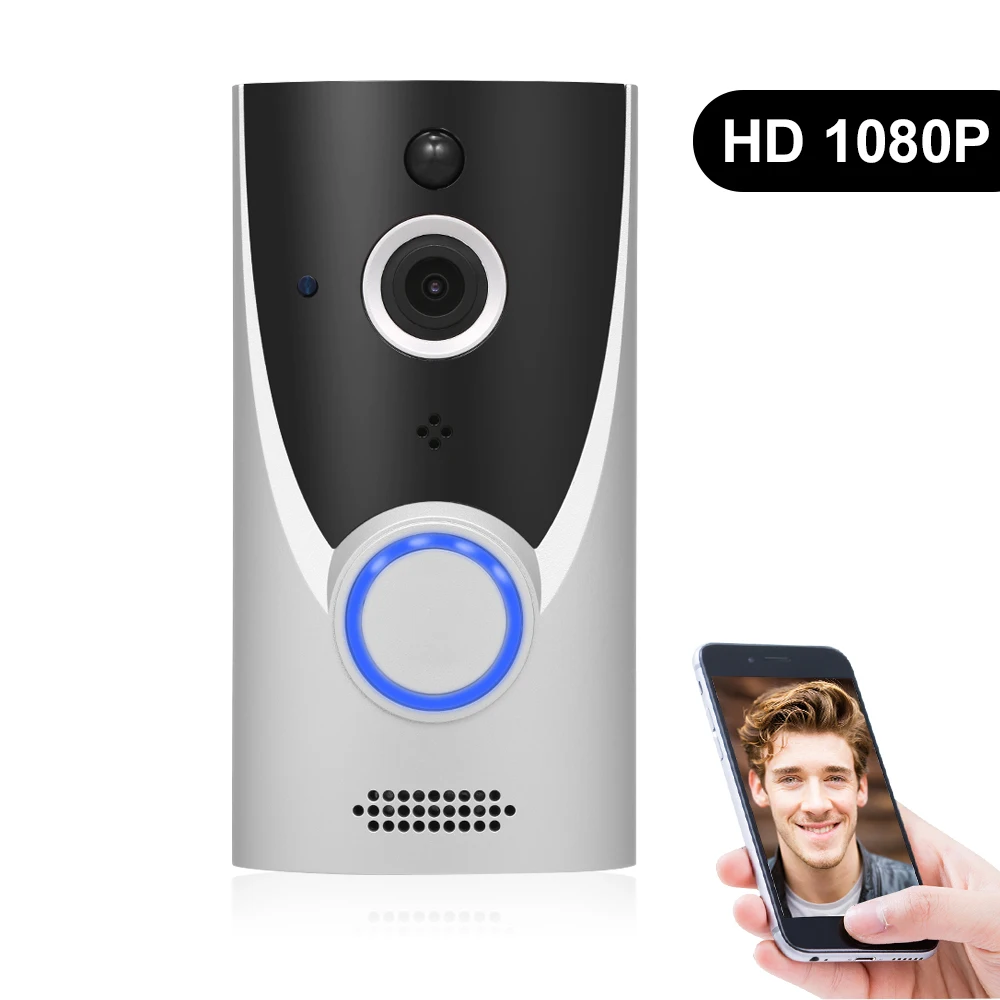 Умный дом WiFi видео дверной звонок 1080P камера безопасности с двухсторонним аудио