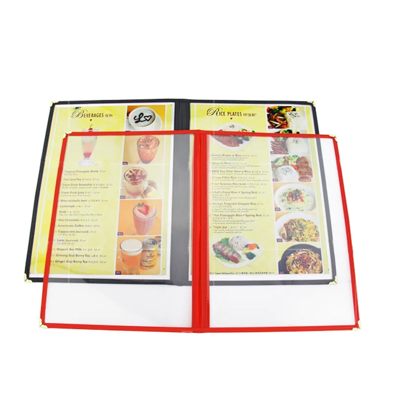 Чехол книжка для меню двойного сложения держатель с 2 страницами и 4 защитными