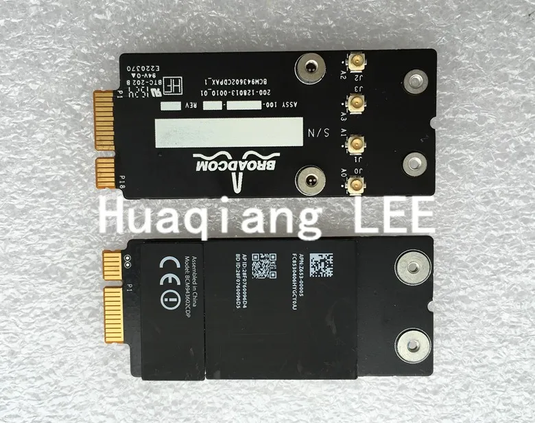 Б/у карта для аэропорта A1418 A1419 Wifi 802.11ac и Bluetooth 4 1 BCM943602CDP 2015 год|airport card|wifi 802.11acbluetooth