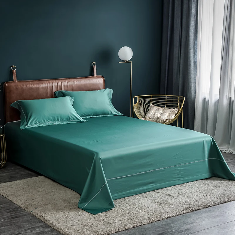 Высокое качество 60 S длинный штапельный хлопок вышивка ткань постельное белье