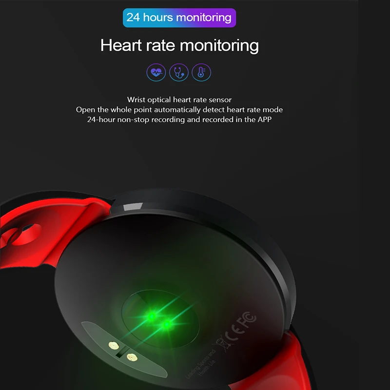 Круглые водонепроницаемые Смарт часы для мужчин и женщин пульсометр фитнес