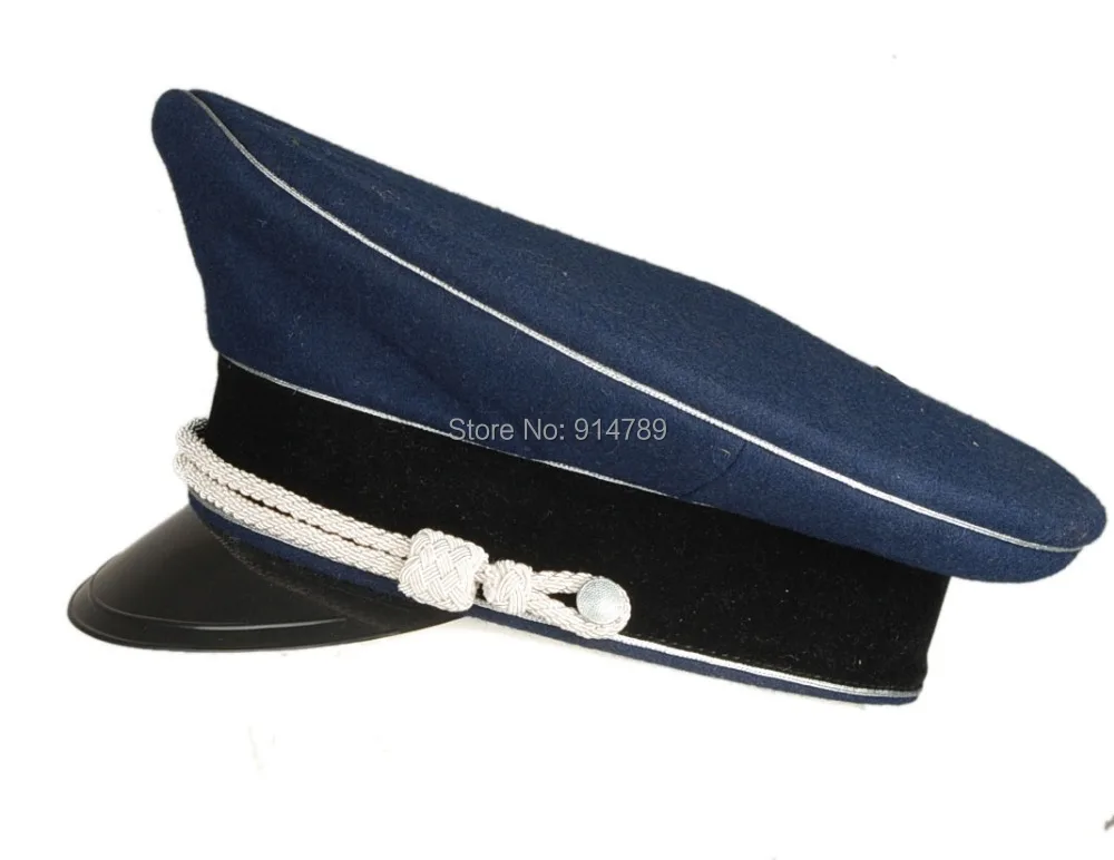 Немецкая LUFTWAFFE OFFICIER шерстяная дробилка крышка с серебряным подбородком шнур L-34126