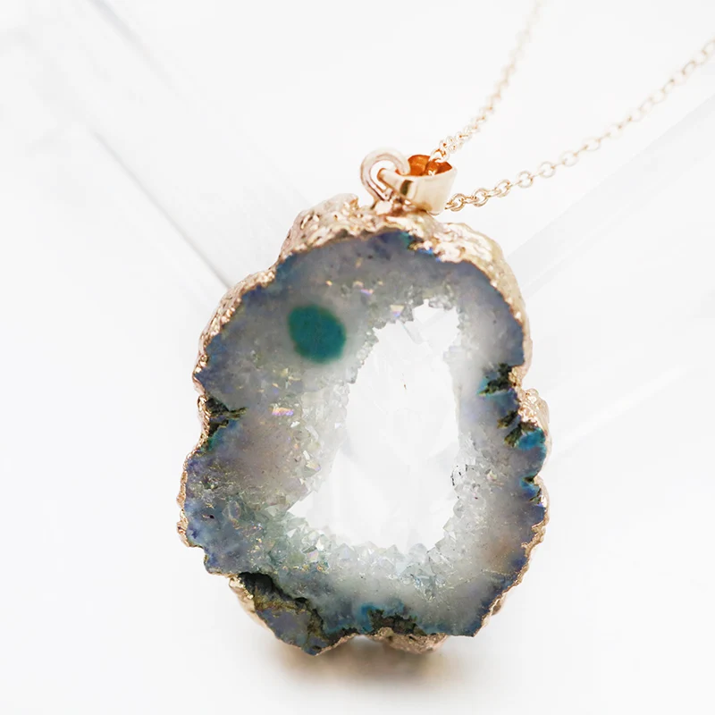 Ожерелье с подвесками из искусственных кристаллов красочные изысканные