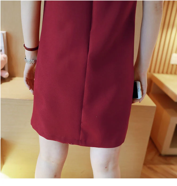 329 летняя одежда для беременных женщин платье без рукавов в Корейском стиле