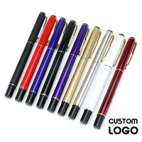1pc new business mens gifts gel pens metal signature engraving pens personalised pen students stationery free laser custom logo