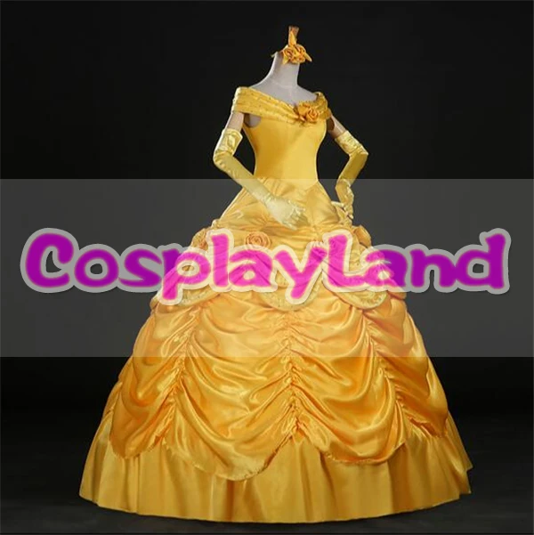 Красавица и чудовище платье для взрослых принцесса Белль карнавальный костюм