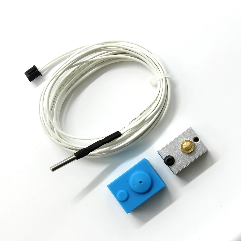 V6 Heating Aluminum Block + Silicone Case with Thermistor for 3D Printer Parts 3d Sensor Hotend Trianglelab Bltouch Titan Extrud |