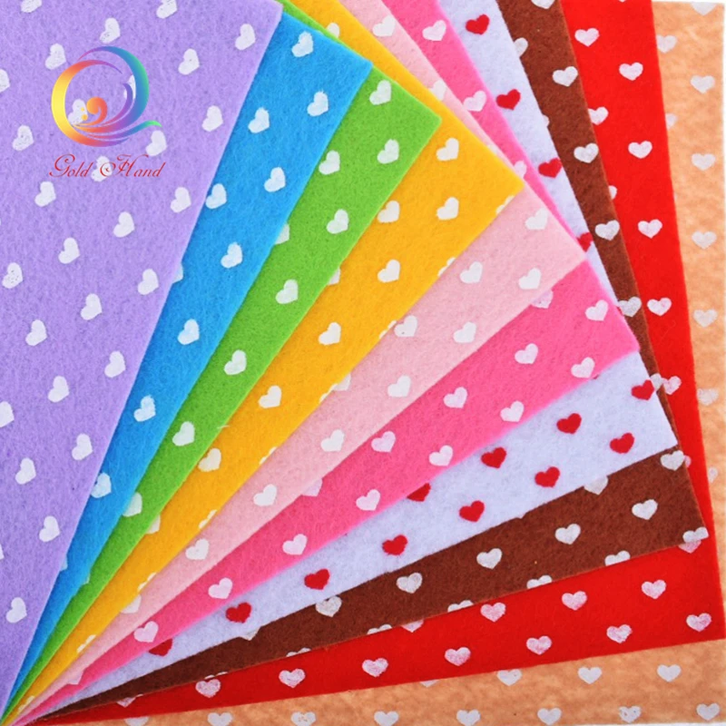 10 шт./лот толщина 1 мм напечатанная полиэфирная Нетканая войлочная ткань/для