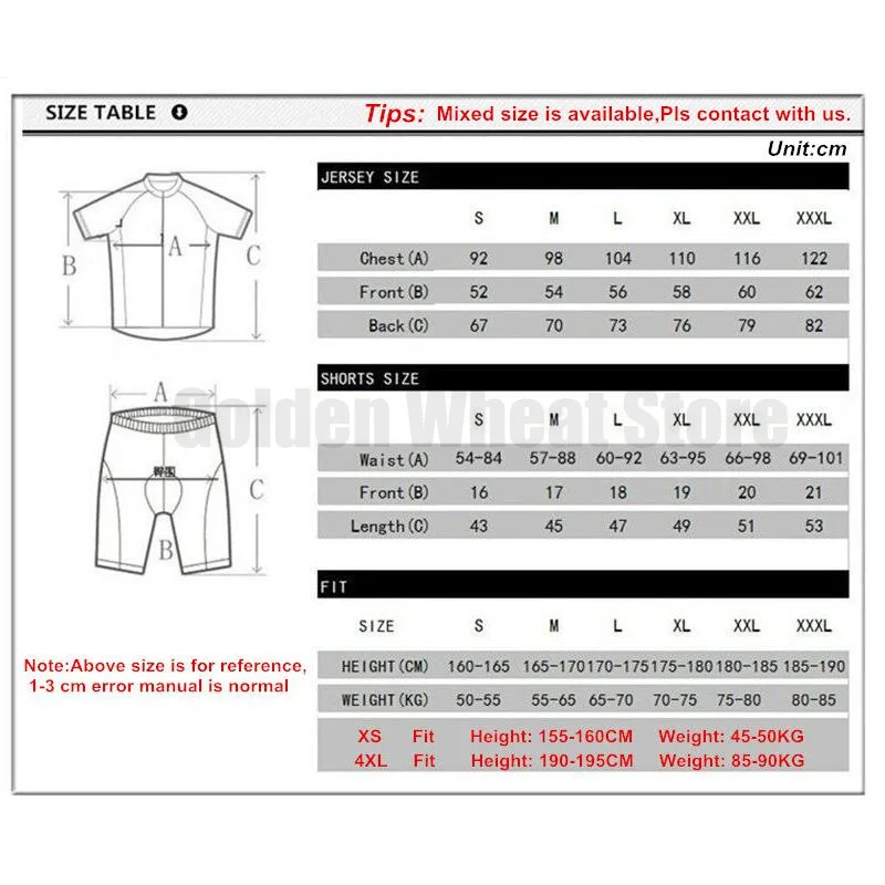 Комплект мужской велосипедной одежды Джерси с коротким рукавом быстросохнущая