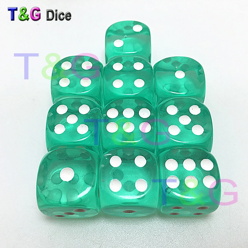 Красочные 14 мм 10 шт./компл. Акриловые Игральные Кости d6 6-сторонние игральные