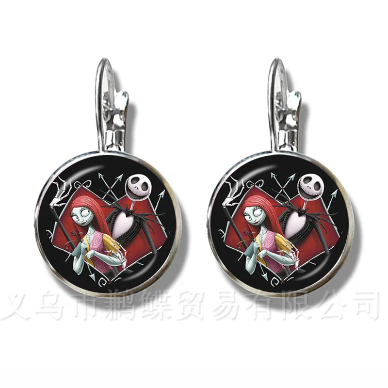 Посеребренные серьги гвоздики для женщин и девочек стеклянные Мультяшные