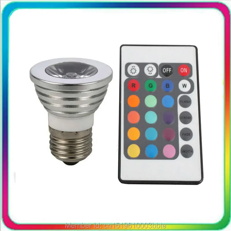 Гарантия 3 года Epistar Chip Вт 5 E27 GU10 Светодиодная лампа RGB дистанционное изменение