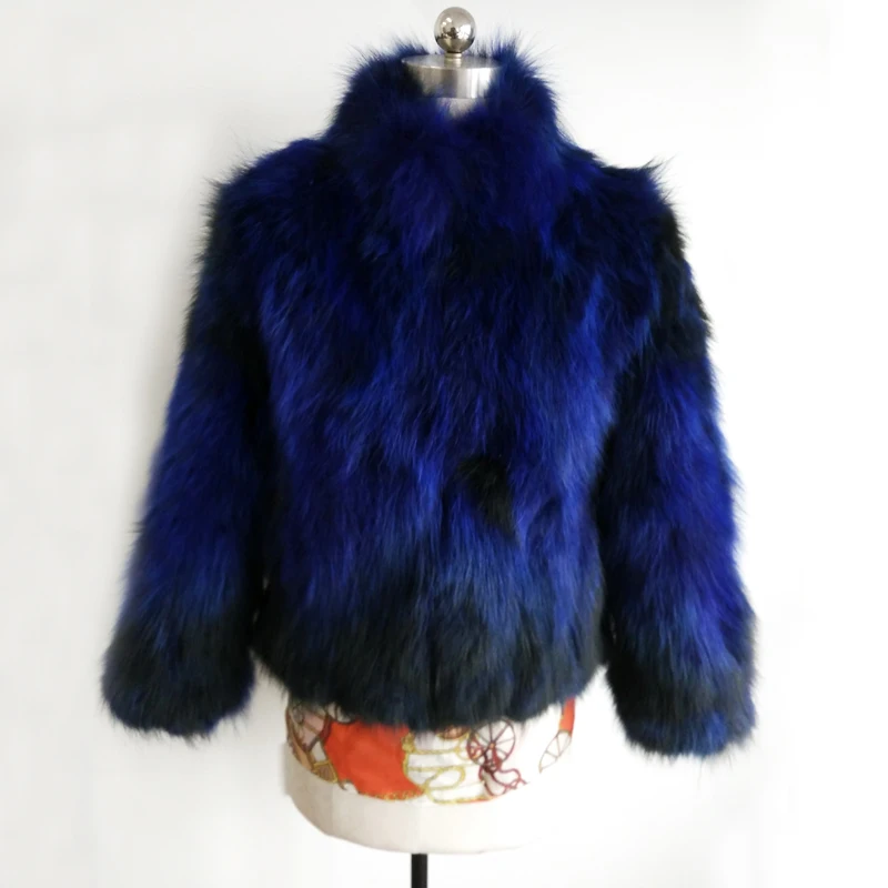 Роскошная оригинальная Женская куртка из натурального меха енота со стандартным