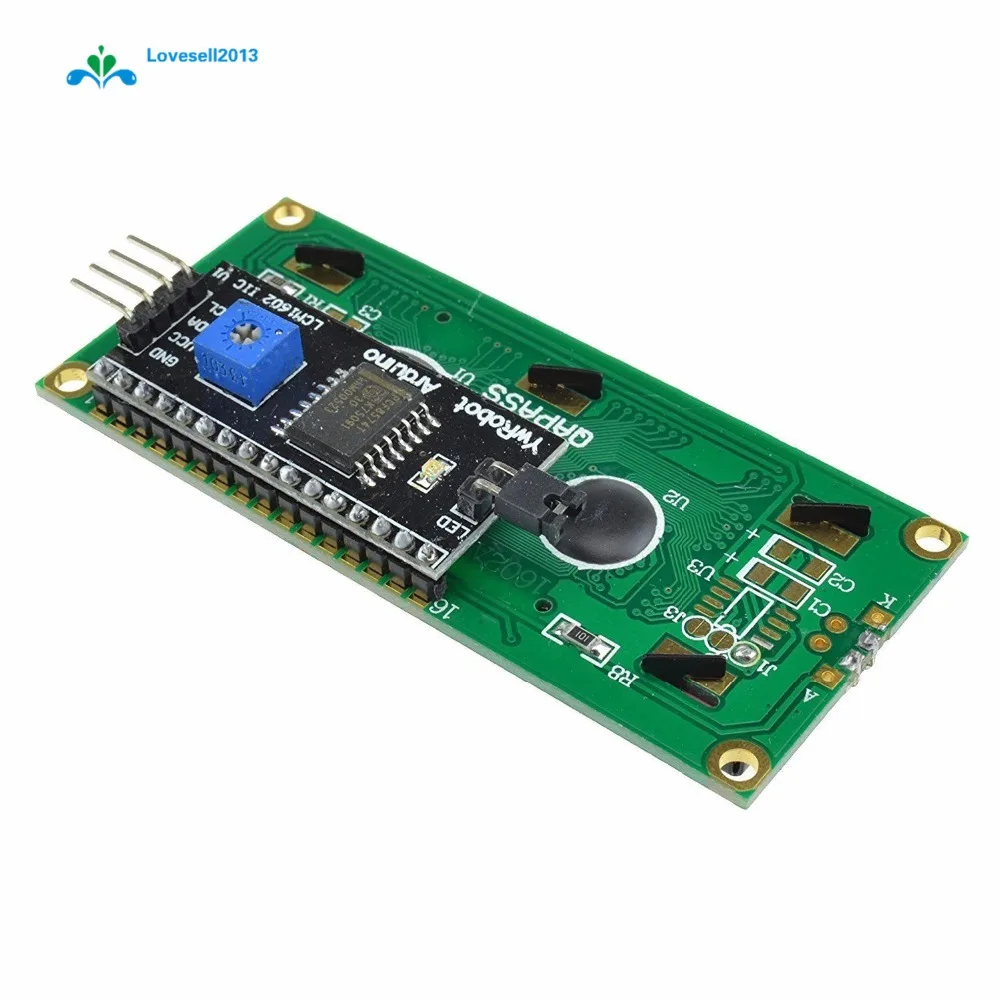 1Pcs Blue Display IIC I2C TWI SP I Serial Interface 1602 16X2 Character LCD Module | Электроника