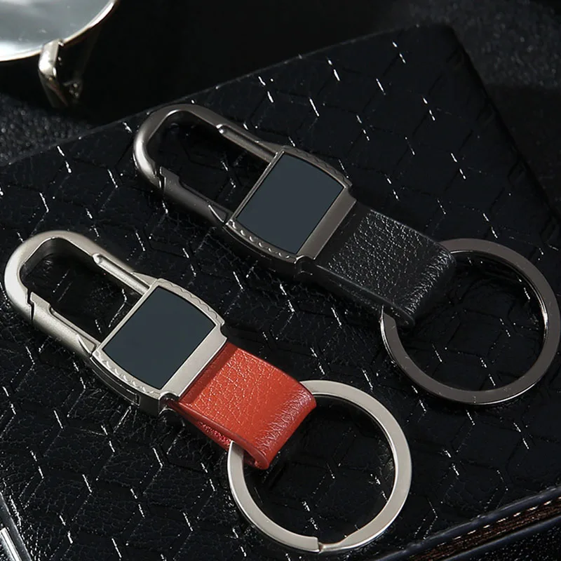 Металлические кожаные брелки для мужчин автомобильные аксессуары деловой
