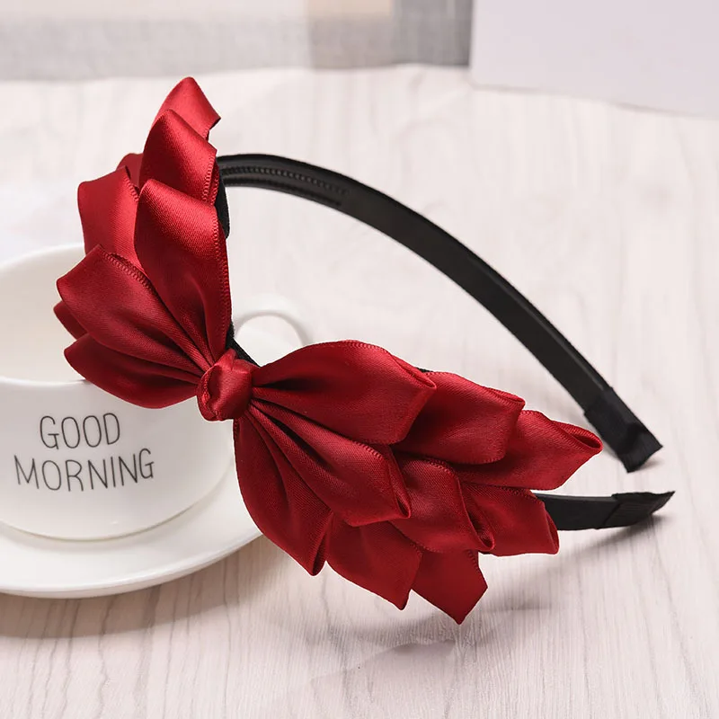 Новое поступление Женский однотонный бант аксессуары для волос девочек лента