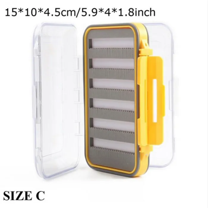 Maximumcatch Fly Box водонепроницаемый щелевой пены высокой плотности 4 размера Fly рыболовные снасти Коробка - Цвет: Size C Model 3