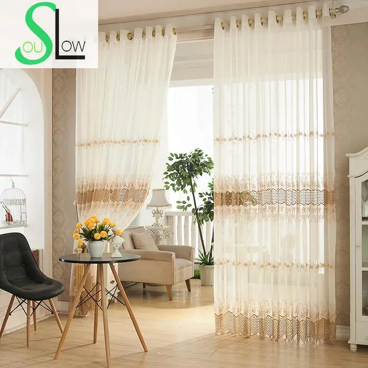Жаккардовая занавеска Slow Soul с белой вентиляцией прозрачная штора полым принтом