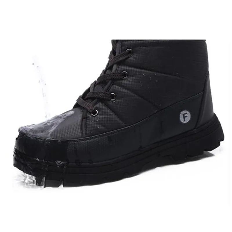 Vancat/Новинка высокие зимние мужские ботинки на меху теплые Рабочая обувь