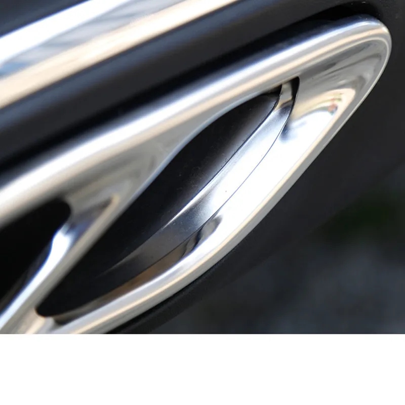 1 пара нержавеющая сталь задняя двойная выхлопная труба крышка планки для Mercedes W205